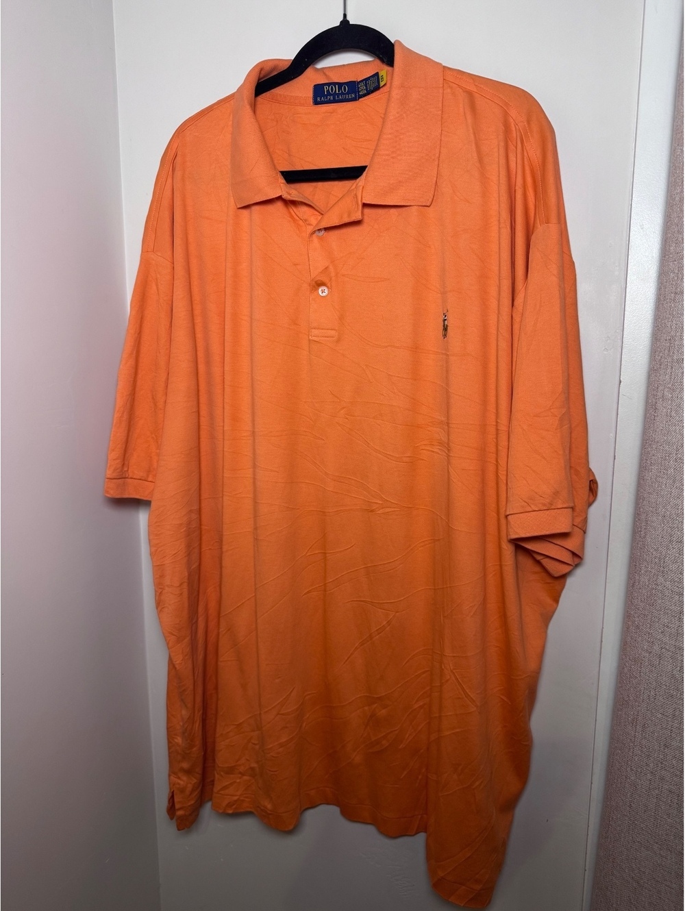 Polo Ralph Lauren Men’s 4XLT Big & Tall Orange Short Sleeve Polo Shirt